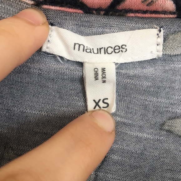 Maurices, navy blue floral blouse - Picture 3 of 5